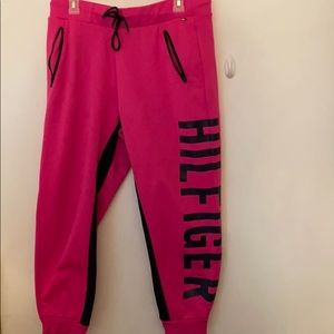 Neon pink Tommy Hilfiger sweats